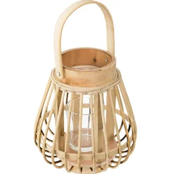 atmosphera Farolillos|Estilo Oriental>Farol decorativo de bambú color natural