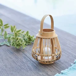 atmosphera Farolillos|Estilo Oriental>Farol decorativo de bambú color natural