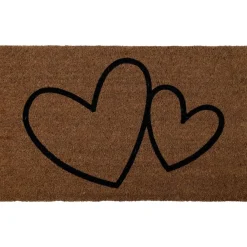 Alfombras De Entrada>Felpudo Corazones 45x75cm Fibra Coco