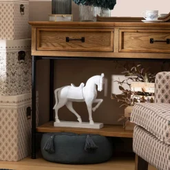 atmosphera Accesorios|Estilo Rústico>Figura caballo blanco de resina