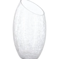 atmosphera Jarrones Y Vasos|Estilo Rústico>Florero De Vidrio Craquele 23Cm