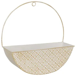 atmosphera Jarrones Y Vasos>Florero TINO de metal blanco 34cm