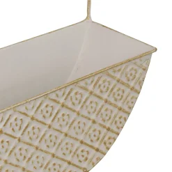 atmosphera Jarrones Y Vasos>Florero TINO de metal blanco 34cm