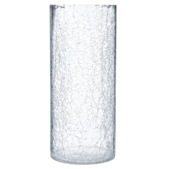 atmosphera Jarrones Y Vasos|Estilo Rústico>Florero Vidrio Craquelado 13x30Cm