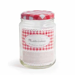 Cajas Y Frascos>Frasco de vidrio c/tapa decorada 450cc