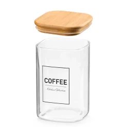 Cajas Y Frascos>Frasco Para Café Con Tapa De Bambú 1.2l
