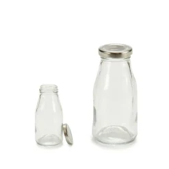 Cajas Y Frascos>Frasco Vidrio C/Tapa Plateada 250Ml