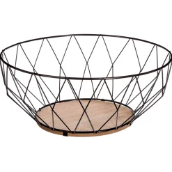 secret d'gourmet Fruteros>Frutero Losango Metálico Negro 28Cm