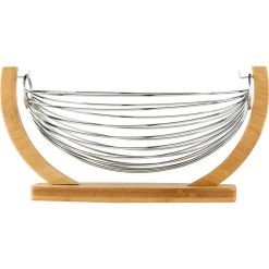 secret d'gourmet Fruteros>Frutero Metal+Bambú Forma Columpio