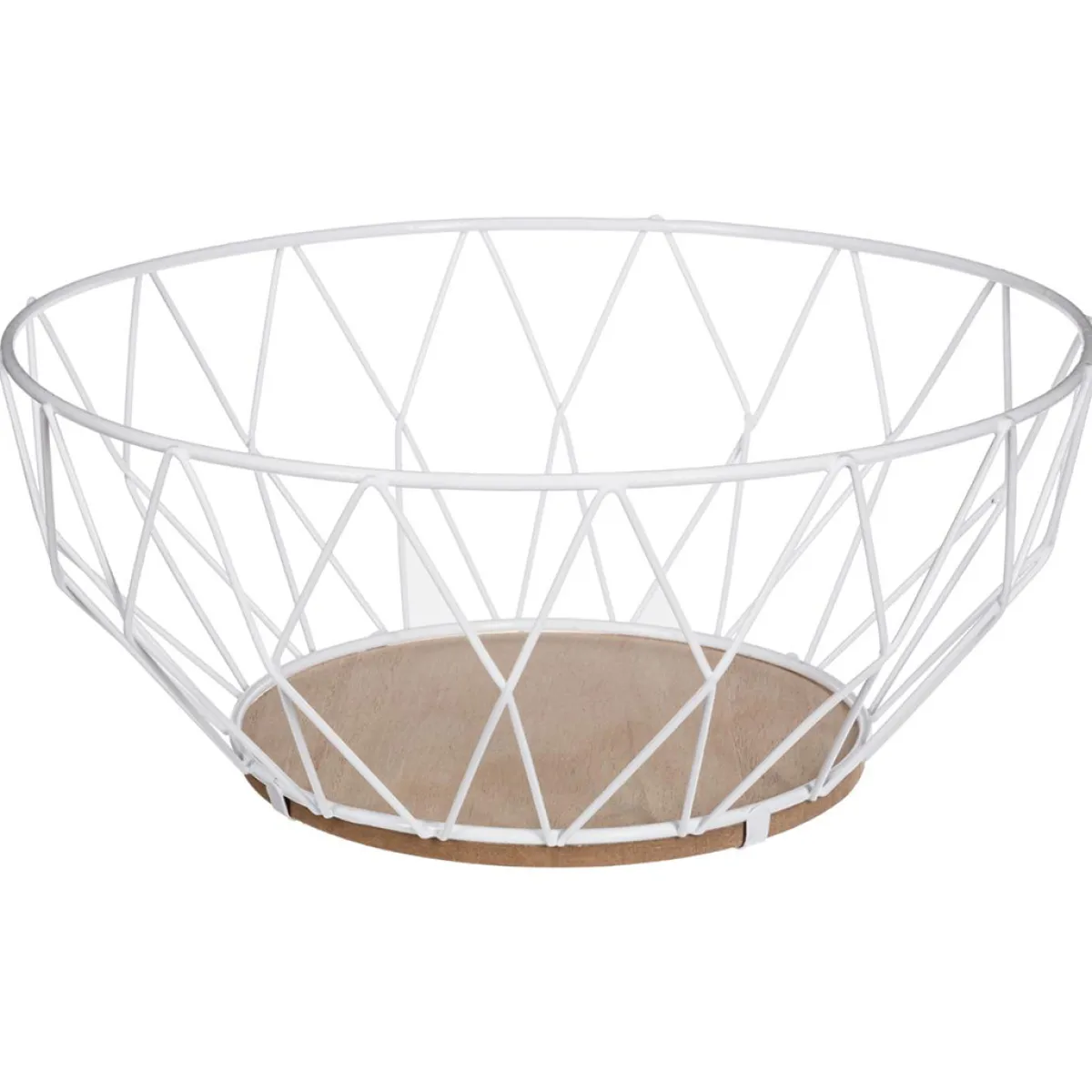 secret d'gourmet Fruteros>Frutero Metálico Blanco 28Cm