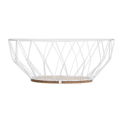 secret d'gourmet Fruteros>Frutero Metálico Blanco 28Cm