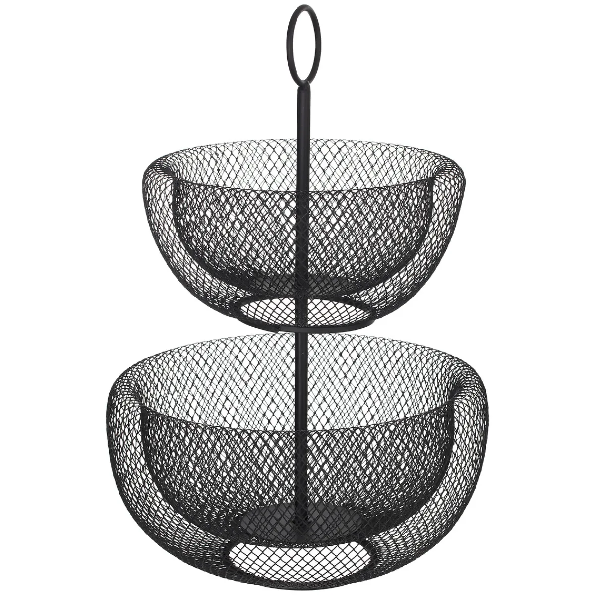 5five Fruteros>Frutero Metálico Con 2 Niveles 29.5x43