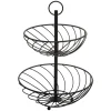 secret d'gourmet Fruteros>Frutero Metálico Negro C/2 Niveles 34x27