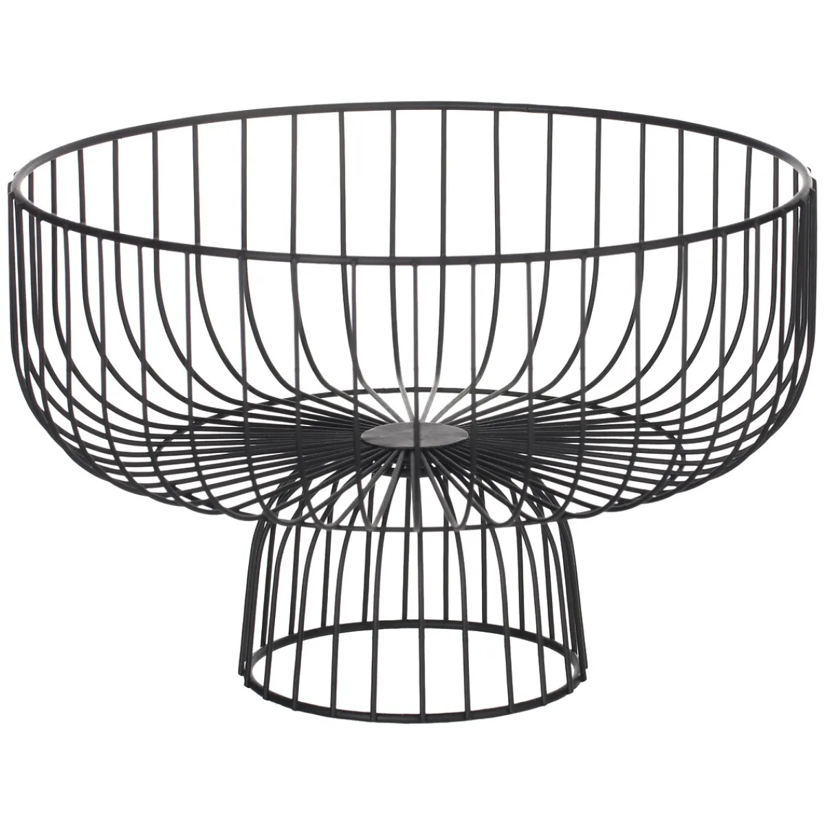 5five Fruteros>Frutero Metálico Negro C/Pie 28Cm