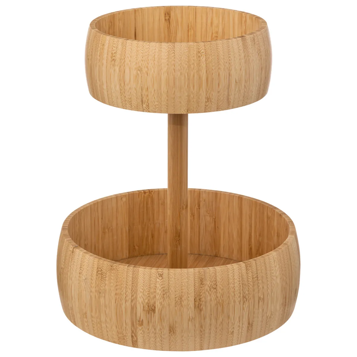 5five Fruteros>Frutero Redondo De Bambú C/ 2 Niveles