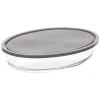 Bandejas Y Platos Para Horno>Fuente ovalada para horno de vidrio con tapa