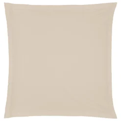 atmosphera Cojines Y Fundas Decorativas>Funda de almohada beige de algodón percal 63x63cm