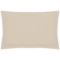 atmosphera Cojines Y Fundas Decorativas>Funda de almohada beige de algodón percal 50x70cm