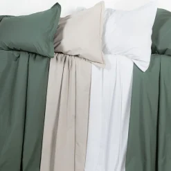 atmosphera Cojines Y Fundas Decorativas>Funda de almohada beige de algodón percal 50x70cm