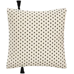 atmosphera Cojines Y Fundas Decorativas>Funda De Cojín Visage Marfil Y Negro 40x40cm