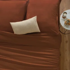 atmosphera Sábanas Y Protectores>Funda para cojín terracota 63x63cm