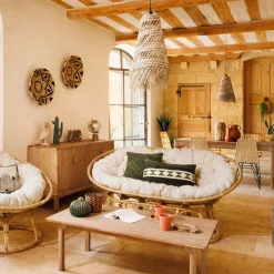 atmosphera Accesorios|Estilo Étnico>Globo terraqueo decorativo PAN de madera de mango