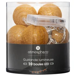 5five Lámparas Y Alargadores>Guirnalda De 10 Bolas Led Mostaza 6Cm