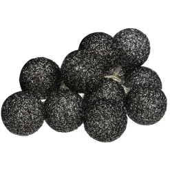 atmosphera Lámparas Y Alargadores>Guirnalda De 10 Bolas Led Negras 6Cm