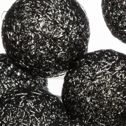 atmosphera Lámparas Y Alargadores>Guirnalda De 10 Bolas Led Negras 6Cm