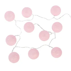 atmosphera Lámparas Y Alargadores>Guirnalda De 10 Bolas Led Rosa 6Cm