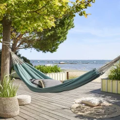 hespéride Hamacas>Hamaca YAQUI verde jade sin estructura 150x307cm