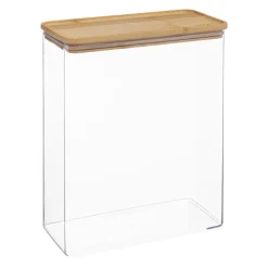 5five Cajas Y Frascos>Hermético ESKE apilable con tapa de bambú