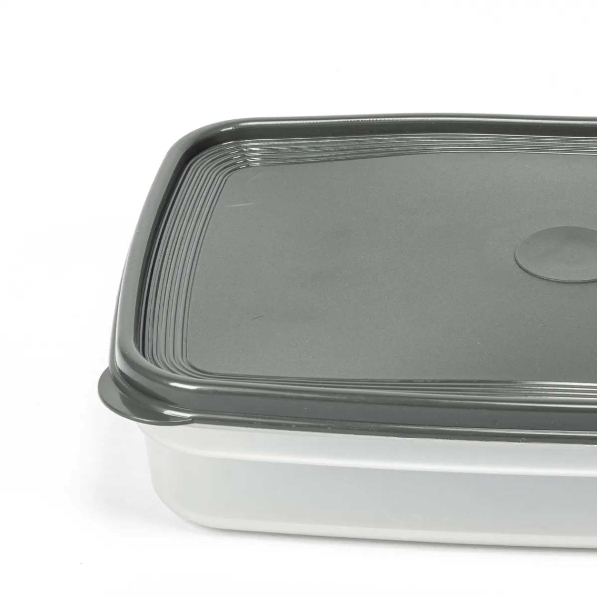 Tapas Y Cubiertas>Hermético Rectangular C/Tapa Gris 2.2L