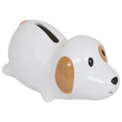 Niños atmosphera4kids Accesorios Decorativos>Hucha perro blanco y marrón 7cm