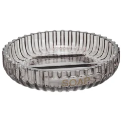 5five Accesorios De Lavabo>Jabonera GLASS gris de vidrio
