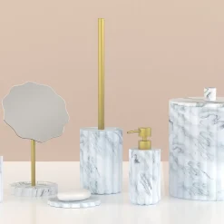 5five Accesorios De Lavabo>Jabonera wc MARBY blanco de poliresina