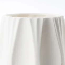 Jarrones Y Vasos>Jarrón blanco de cerámica 21.5cm