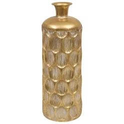 atmosphera Jarrones Y Vasos>Jarrón con textura BELLI dorado 60cm