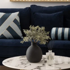 atmosphera Estilo Industrial>Jarrón de cerámica negra RILY