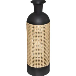 atmosphera Jarrones Y Vasos|Estilo Étnico>Jarrón De Metal Negro Arbela 60.5Cm