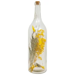 atmosphera Accesorios>Jarrón de vidrio con flores Amarillas 45cm