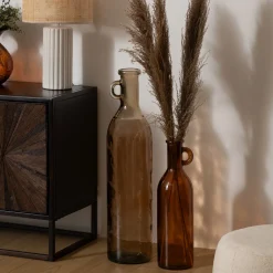 atmosphera Jarrones Y Vasos|Estilo Contemporaneo>Jarrón De Vidrio Con Forma De Botella Yana