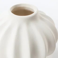 Jarrones Y Vasos|Estilo Contemporaneo>Jarrón globo blanco de cerámica 18cm