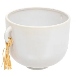 atmosphera Jarrones Y Vasos|Estilo Étnico>Jarrón SOLEYA blanco de cerámica 18cm