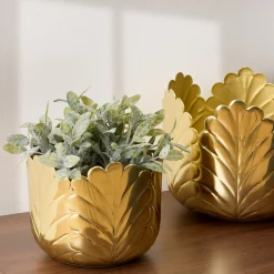 atmosphera Jarrones Y Vasos>Jarrón Tam. 1/2 BELLI dorado 14cm