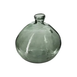 atmosphera Jarrones Y Vasos|Estilo Industrial>Jarrón Uly Verde Caqui De Vidrio Reciclado 22cm