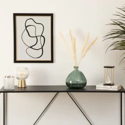 atmosphera Jarrones Y Vasos|Estilo Industrial>Jarrón Uly Verde Caqui De Vidrio Reciclado 22cm