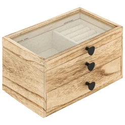 atmosphera Accesorios|Estilo Étnico>Joyero De Madera Beige Inu