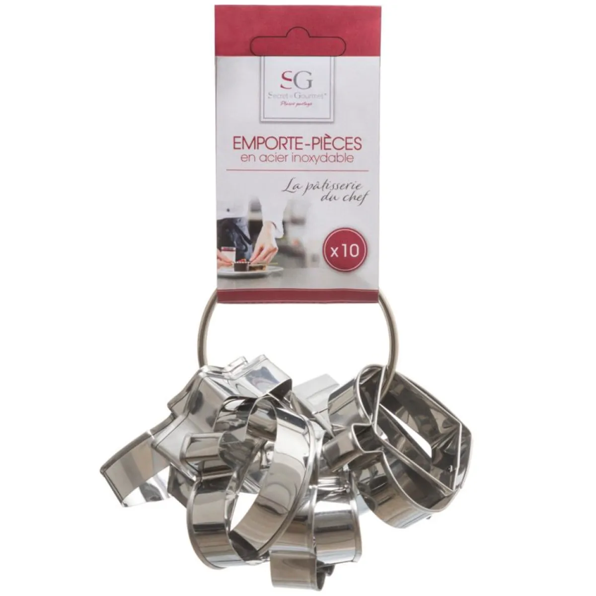 secret d'gourmet Moldes Y Otros Utensilios De Cocina>Juego 10 Cortadores De Galletas