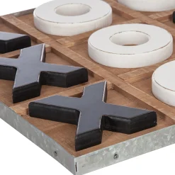 Accesorios|Estilo Rústico>Juego 3 En Raya Decorativo 35x35x2.9Cm